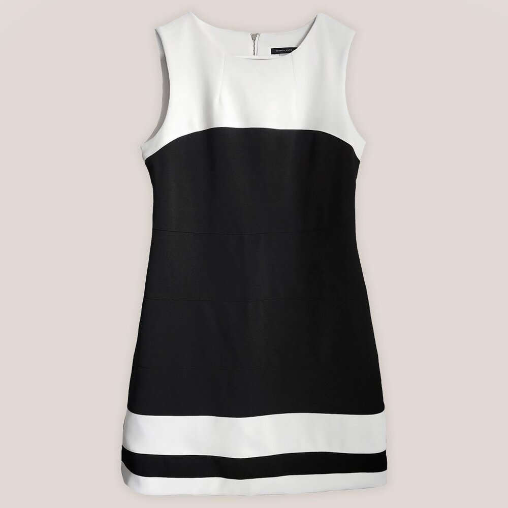 TOMMY HILFIGER Black and White Block Shift Dress